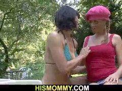 Czeski, Europejski, Lesbijka, Dojrzałe, Mama, Na wolnym powietrzu, Nastolatki, Zabawki