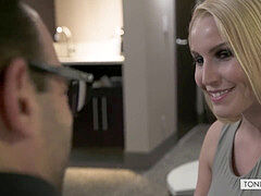 Busty Blonde Vanessa cage screws a French business Man