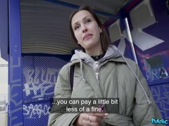 Kuřba, Brunetka, Striekanie semena, Šaty, Na tvár, Vonku, Na verejnosti, Tangá