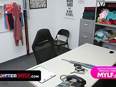 Thief caught & fucked hard by security guard in office - Richelle Ryan strips & takes it from behind