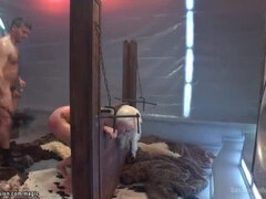 Blonde MILF Lorelei Lee Bound in Wooden Stock and Roughly Fucked by Ramon Nomar