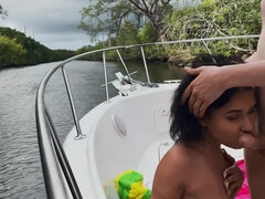 Exotic lassie screwed from behind during amazing boat trip