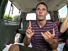 20 year old guy tricked into cumming on gay stud in the van