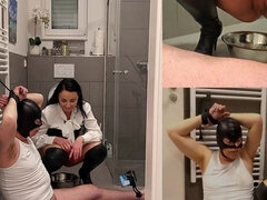 Kötözés – fegyelmezés, Gesztenyebarna, Domina szerep, Étel, Német, Úrnő, Pisi szex, Wc