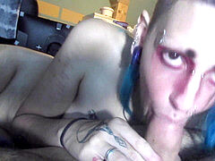 Velké péro, Kuřba, Creampie, Orgasmus, Tetování