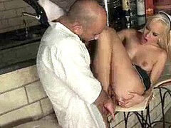 Mucama, Nylon, Pantaletas, Medias largas, Uniforme