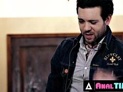 항문, 항문핥기, 큰 음경, 오랄섹스, 목구멍이 막히는, 갈라지는, 하드코어, 젖가슴