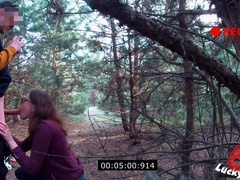 Sex and blowjob with a stranger in a park on a hidden camera.- Lucky69Pussy