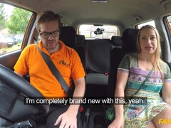 Amatör, Avsugning, Bil, Utomhus, Fitta