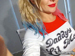 Harley Quinn clothed Be Like Busty platinum-blonde On web cam