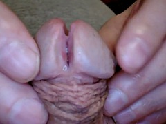 Gaping and stretching my slit glans