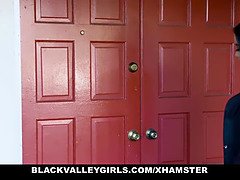 Watch this black teen sneakily deepthroat and fuck a neighbor in hardcore action