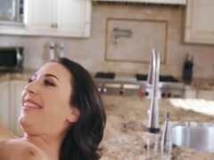 엉덩이, 흑갈색 머리, 사정 샷, 깊은목구멍, 얼굴에, Hd, 밀프, 보지