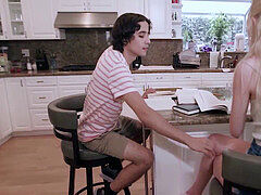 enormous dark-haired mom Helps Daughters BF Study- Melissa Lynn