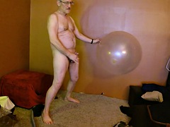 Balloonbanger 63 Daddy fucks giant round and giant long balloons to orgasm!