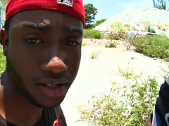 Anal, Grosse bite, Noire, Tir de sperme, Noir ébène, Homosexuelle, Interracial, De plein air