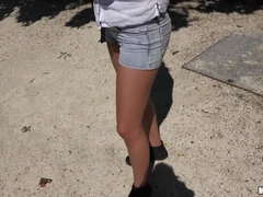 Rumpe, Store pupper, Brunette, Europeisk, Ansiktssperm, Utendørs, Synsvinkel, Fitte