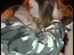 Grote mammen, Auto, Flashing, Hd, Klein, Openbaar, Tiener, Tieten likken