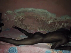 Afrikanisch, Leie, Spermaladung, Masturbation, Solo