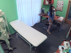 Enthousiasteling, Sperma, Arts, Likken, Kantoor, Kut duiken, Uniformpje, Bekijker