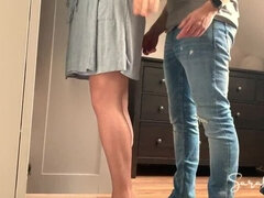 Innocent girlfriend fucked from behind - she moans and enjoys it