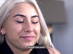 Audition FRANCAIS - Curvy Canadian blonde fucking pounded in very first time audition