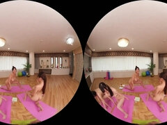 Naked Japanese yoga in POV VR - Big Asian tits