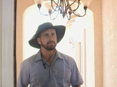 Michael Boston having a thresome and gets a cumshot