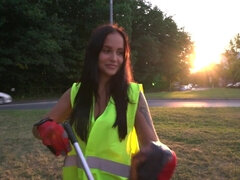 Stora tuttar, Avsugning, Brunett, Sperma shot, Snopp, Hd, Offentlig, Verklighet