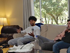 Black gay anal fucks white roommate with bbc