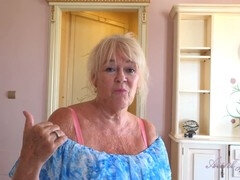 Aunt Judy, your sexy mature GILF stepmom Randy Raz catches you with her panties (POV)