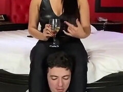 Amatoriale, Brunetta, Dominazione femminile, Piede fetish, Lavoro di piedi, Dominatrice