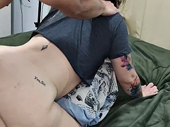 Curious Goddess - nerdy milf booty small tits blowjob masturbating with dildo ass licking doggy style big ass hairy pussy