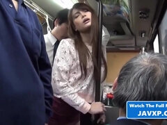 Japanese babe fucked in the Bus