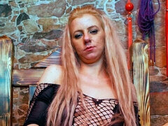 Enthousiasteling, Blond, Vingeren, Masturbatie, Alleen, Kousen, Strippen, Tieten likken