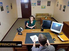 Harper Madison's stepmom roleplay leads to a naughty office sex session with a pervy principal