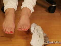 Amateur, Fetiche de pies, Maduro, Nylon, Solo