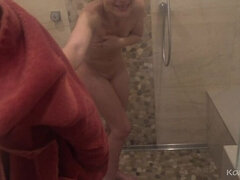 Blond, Hd, Synsvinkel, Barbert, Dusj