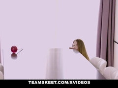 Watch Petite Teen Reislin take on Gigantic Lollypop's Big Cock in a Hot Steamy Romp - Exxxtra Small