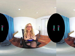 VRHUSH romp lessons and JOI with mature Nina Hartley