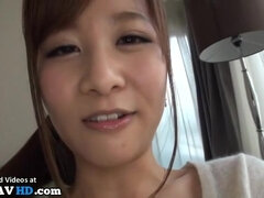 Japanese shy model gives blowjobs in hotel