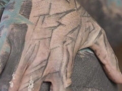 Enthousiasteling, Anaal, Vrouw, Masturbatie, Orgasme, Doordringend, Alleen, Tatoeage