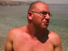 アナル, ビーチ, デカ尻, フェラチオ, チン, グループ, 熟年, ティーン