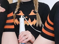 Amatør, Blondine, Kvinde dominans, Lille kvinde, Fisse, Solo, Bryster, Vibrator