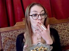 Braunhaarige, Brille, Nackt, Abendanzug